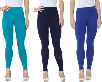 Hrinkar Ankle Length  Ethnic Wear Legging(Light Blue, Dark Blue, Blue, Solid)