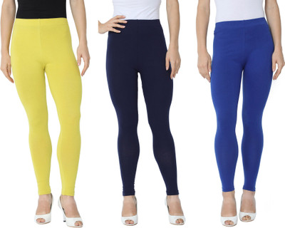 WEATHER CHANGER Ankle Length Ethnic Wear Legging(Yellow, Dark Blue, Blue, Solid)