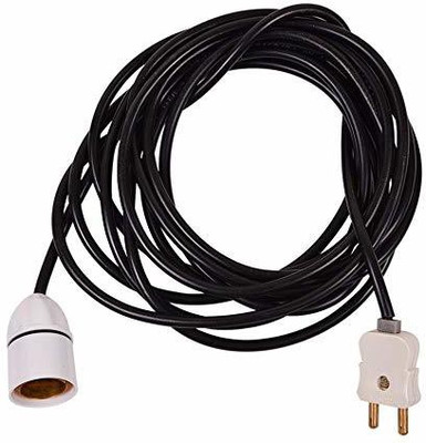 JELECTRICALS Bulb Holder With 1 Meter Wire Copper Light Socket(Pack of 1)