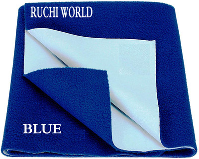 RUCHIWORLD Cotton Baby Bed Protecting Mat(Blue, Small)