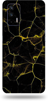 LAMHA Realme X7 Max Mobile Skin(Ultra Super Black Abstract With High Matte Finish.)