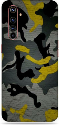 AsSkin Real me X2, realme x2 Mobile Skin(Ultra Super Camo Yellow Skin With High Gloss Finish).)