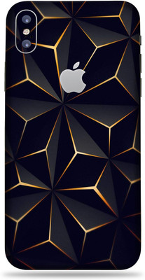 Jeeva Creation Apple iPhone X, Apple iPhone X Mobile Skin(Ultra Super Black Abstract Shape Skin With High Matte Finish.)