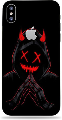 Jeeva Creation Apple iPhone X, Apple iPhone X Mobile Skin(Ultra Super Black Devil Skin With High Matte Finish.)