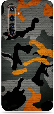 Jeeva Creation Realme X2, real me x 2 Mobile Skin(Ultra Super Military Orange Camouflage Skin With High Matte Finish.)
