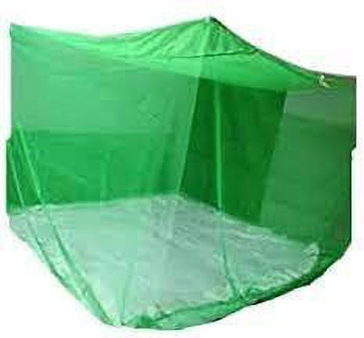 raj enterprises Nylon Adults Washable RJ_D_GREEN_MOSQ NET Mosquito Net(Green, Bed Box)