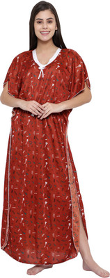 Zionity Women Nighty(Red)