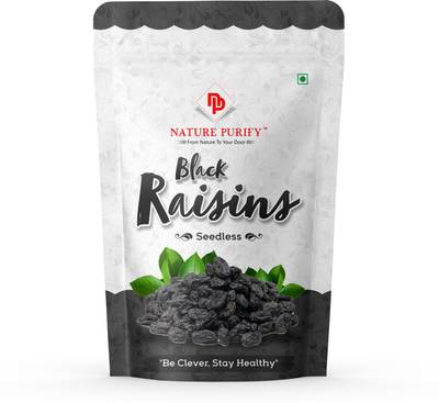 Nature Purify Black Raisins seedless Dry Grapes kali kishmish dry fruits 250g Raisins