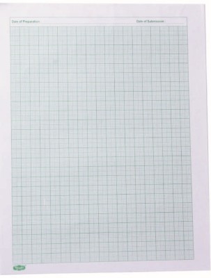 NOZOMI graph-papers-100pc Unrule A4 72 gsm Graph Paper(Set of 1, White-Blue)