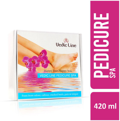 Vedic Line Pedicure Spa Kit with 4 Product Small(420 ml, Set of 4)