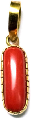 SPRIGEMS Coral Locket /Moonga Locket in panchdhatu(3.25 Ratti) Natrul Energized And Certified Coral Copper Locket