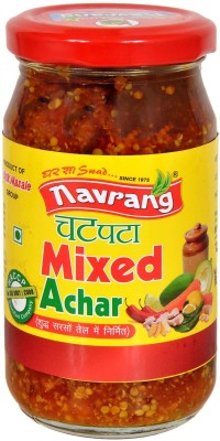 NAVRANG Organic Homemade Mixed Pickle Achaar I Traditional Achar | Taste of King Trust of Quality Mixed Pickle(200 g)