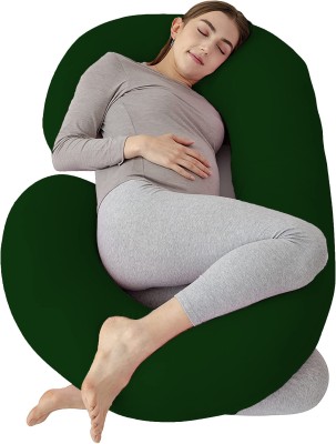 Daddy Cool Microfibre Solid Pregnancy Pillow Pack of 1(Dark Green)