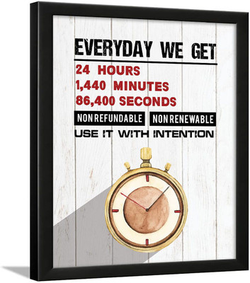 Chaka Chaundh - Time Quotes Frames - Time Quotes Wall Frames – Time Day Year Posters for Room - Time Photo Frame - (13.5 X 10.5 Inches) Paper Print(13.5 inch X 10.5 inch)