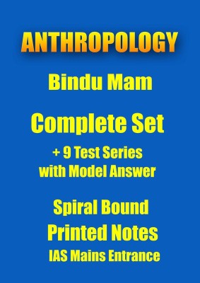 Anthropology Complete Spiral Bound Printed Notes By Bindu Mam Plus 9 Tests With Answers For IAS Mains(Paperback, Bindu Mam)