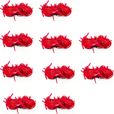 Ascension 50 LEDs 13 m Red Steady String Rice Lights(Pack of 10)