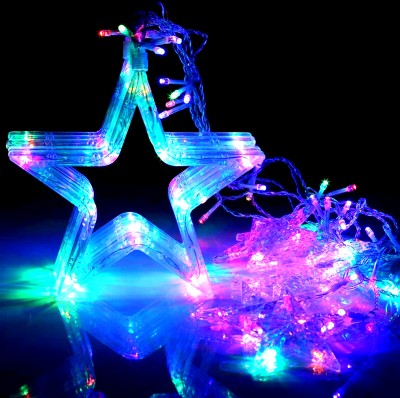 SellRider 138 LEDs 2.54 m Multicolor Flickering Star Rice Lights(Pack of 1)