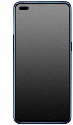 SAVD Edge To Edge Tempered Glass for Compatible for Oppo F17pro Tempered Glass Matte Finish Anti Fingerprint Full Coverage - Except Edges(Pack of 1)