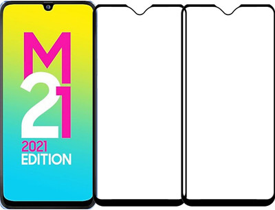 Karpine Edge To Edge Tempered Glass for SAMSUNG Galaxy M21 2021 Edition(Pack of 2)