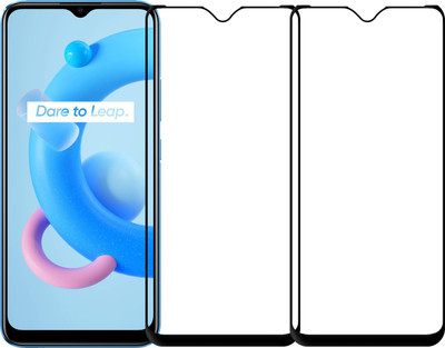 Karpine Edge To Edge Tempered Glass for Realme C11 2021(Pack of 2)
