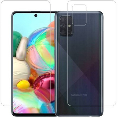 ECMERED Front and Back Screen Guard for Samsung Galaxy A71, Samsung A71(Pack of 1)