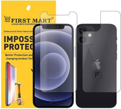 FIRST MART Front and Back Tempered Glass for Iphone 12 Mini(Pack of 1)