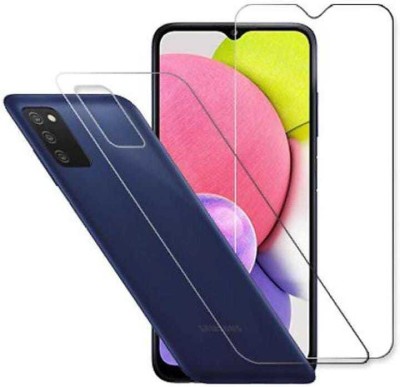 DOWRVIN Front and Back Tempered Glass for SAMSUNG GALAXY A03S(Pack of 2)