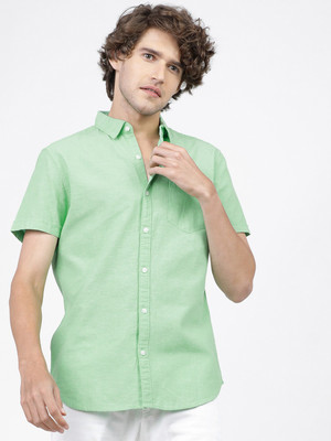 KETCH Men Solid Casual Gold Shirt