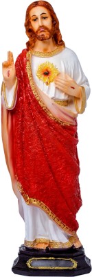 Newven 1 Feet Jesus statues Christian Gifts for home decor god idol showpiece catholic holy decoration for table wall decorative figurine for house warming wedding anniversary Decorative Showpiece  -  30 cm(Polyresin, Multicolor)
