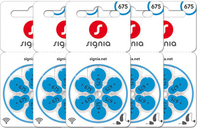 Signia Hearing Aid Battery 675- Pack of 30 Batteries 10966600-Harcom Stethoscope Case(Blue)