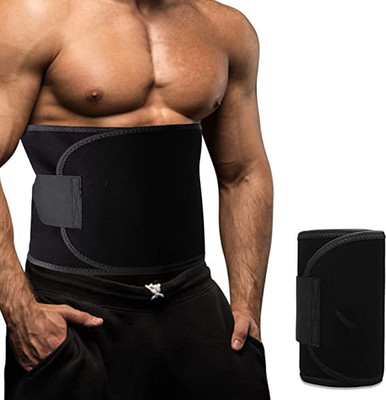 keycraze Waist Trimmer Sauna Ab Belt for Women & Men - Waist Trainer Stomach Wrap Back / Lumbar Support