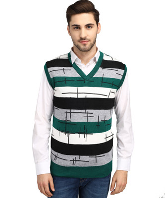 Fit N Fame Woven V Neck Casual Men Multicolor Sweater