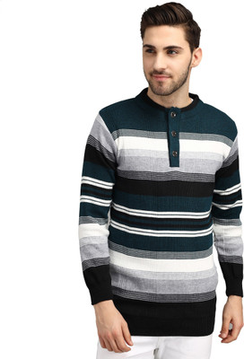 ANIXA Striped Turtle Neck Casual Men Multicolor Sweater
