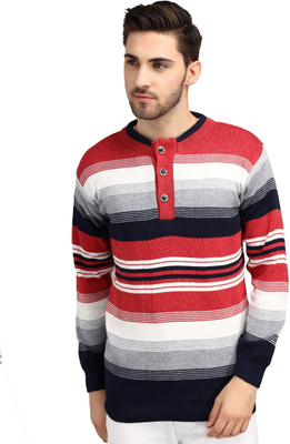 ANIXA Striped Turtle Neck Casual Men Multicolor Sweater