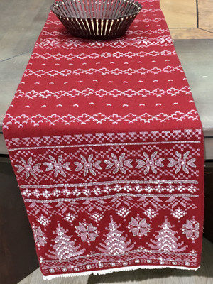 INERTIA Red 183 cm Table Runner(Cotton)