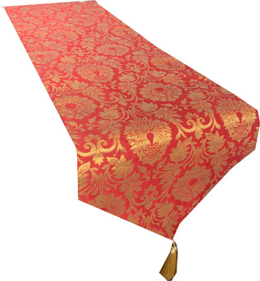 VIREO Red 178 cm Table Runner(Jacquard)