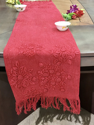 INERTIA Red 183 cm Table Runner(Cotton)