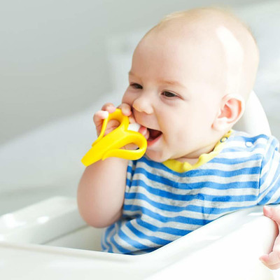 Rshopway Silicon Food and Fruit Nibbler/ Feeder/ Pacifier for Infants (Pink) Teether(Yellow)