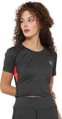 CHKOKKO Casual Color Block Women Red, Grey Top