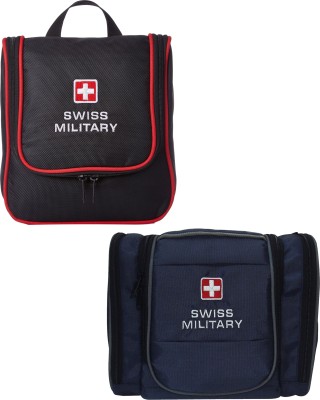 SWISS MILITARY Combo of Black and Blue (TB1+TB3) Travel Toiletry Kit(Black)