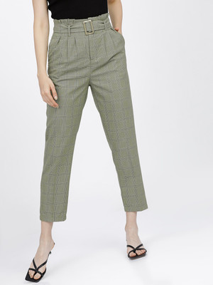 Tokyo Talkies Regular Fit Women Green Trousers