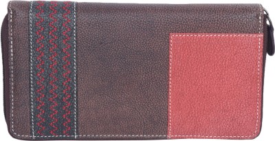 Leatherman Fashion Women Casual Multicolor Genuine Leather Wallet(8 Card Slots)