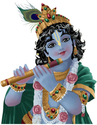 StickerYard 58 cm Krishna Flute Self Adhesive Sticker(Pack of 1)