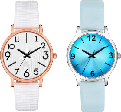 SPLAZOS New Combo Stylish Numeric Letter Design Dial And Guanine Leather Strap Analog Watch  - For Girls