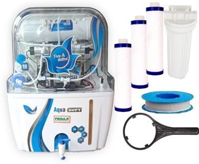 fedula AQUA SWIFT RG water purifier RO UV UF TDS CONTROL pree filter & candal 3pic free. 16 L RO + UF + UV + UV_LED + TDS Control Water Purifier(White)