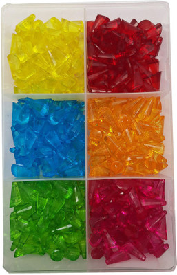 eshoppee 17 mm 200 gm Multicolor Long Shape (Latkan) Plastic Beads kit for Jewellery Making kit Art and Crafts Materials for Necklace Bracelet Earring Making Materials DIY kit