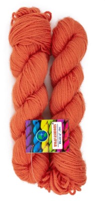 WOAFASHIONS Comfy Soft Hand Knitting Yarn (Fire Orange) (Hanks-150gms)