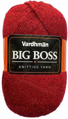 JEFFY Vardhman BigBoss Wool Soft Fingering Hand Knitting Dyed Light Mehroon Wool Crochet Hook Yarn (200 g) Shade no.31