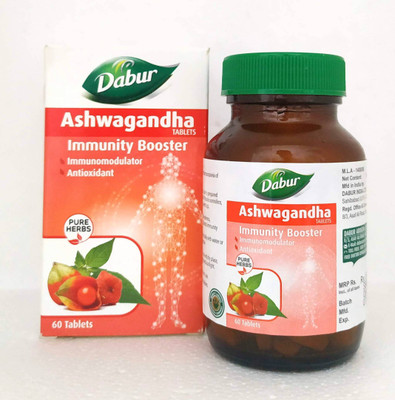 Dabur Ashwagandha Tablets(Pack of 3, 60 Tablets)