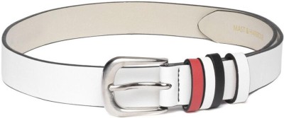 Mast & Harbour Women White Artificial Leather Belt